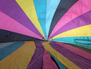 Ballonfahrt in der Nähe über der Steiermark