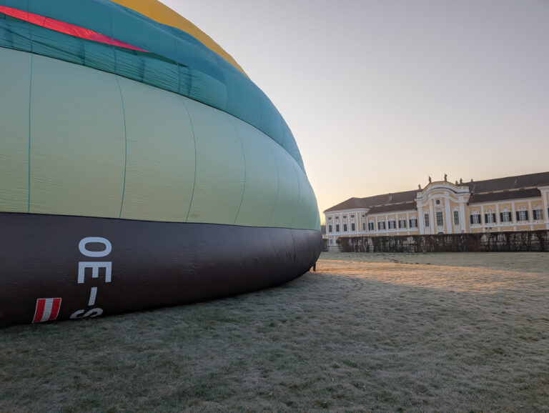 Ballonfahrt in der Nähe über der Steiermark-Stubenberg